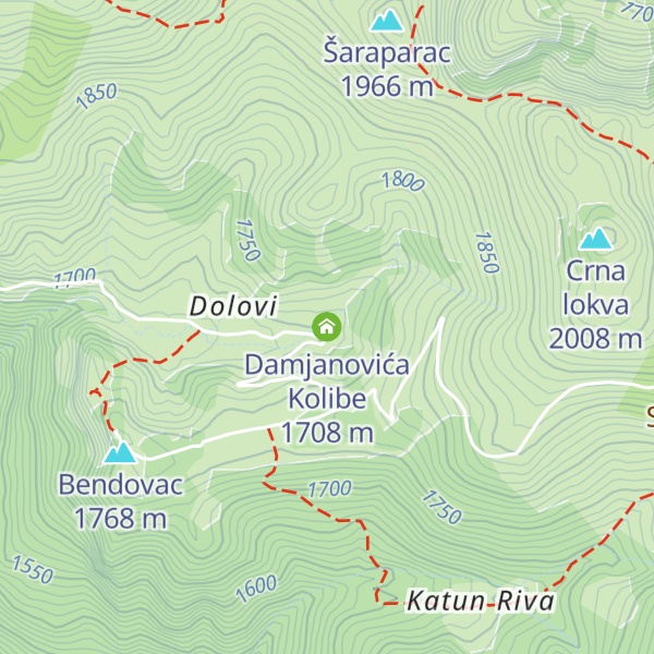 Map of Damjanovića Kolibe