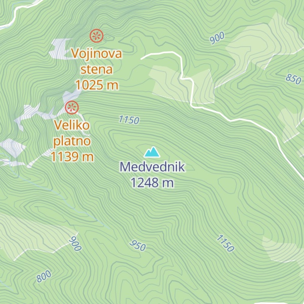 Map of Medvednik