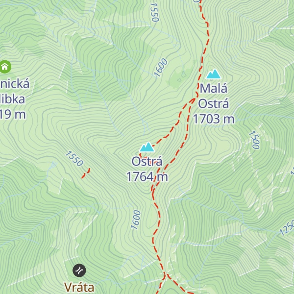 Map of Ostrá