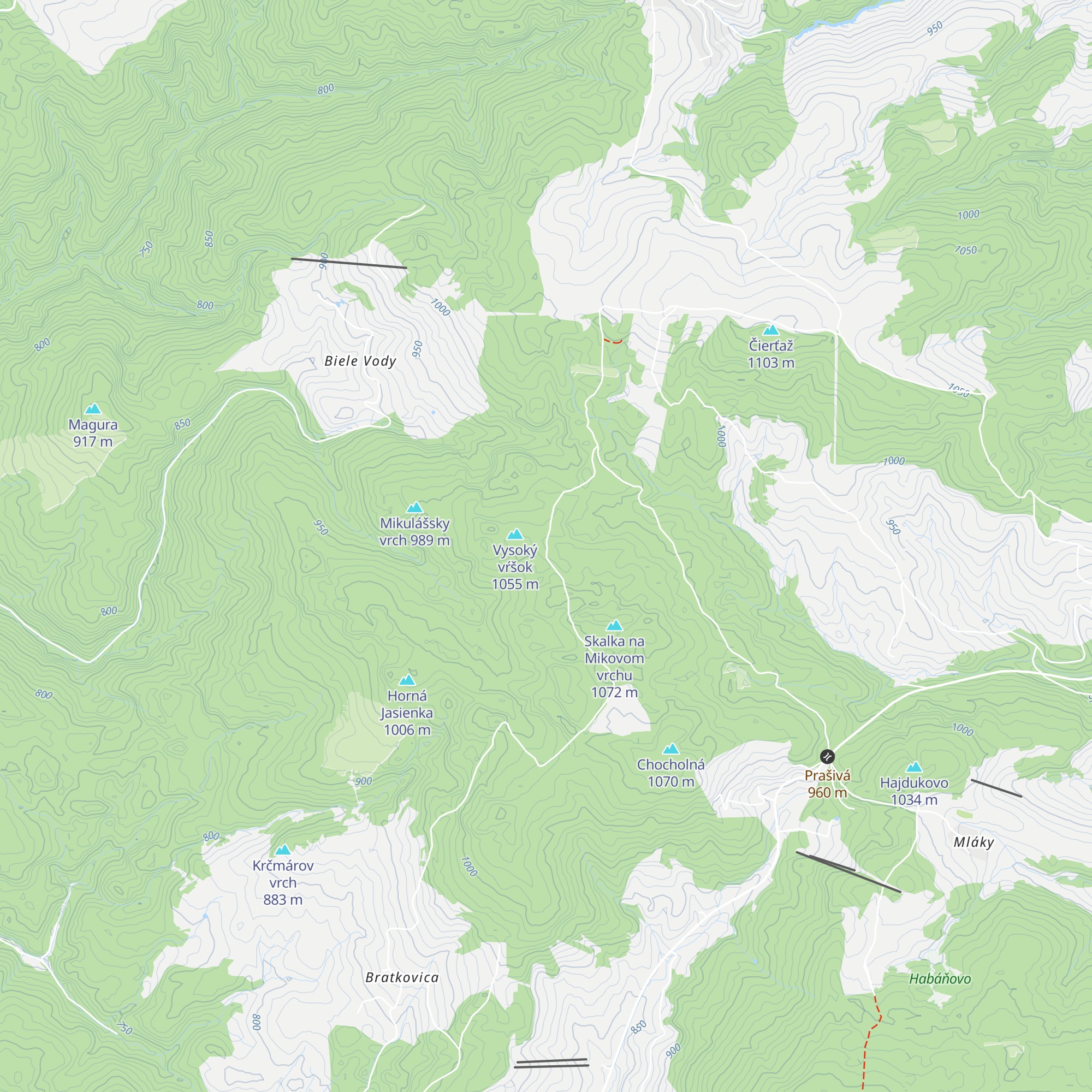 Včelín map