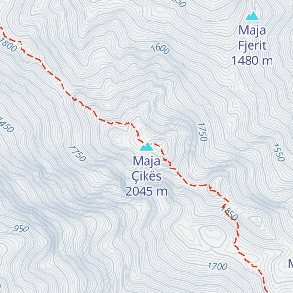Map of Maja Çikës