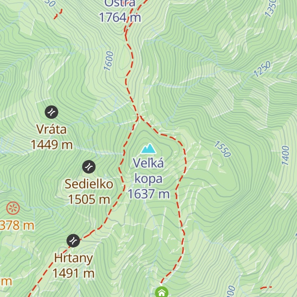 Map of Veľká kopa