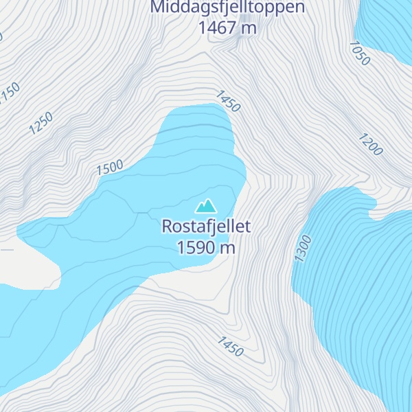 Map of Rostafjellet