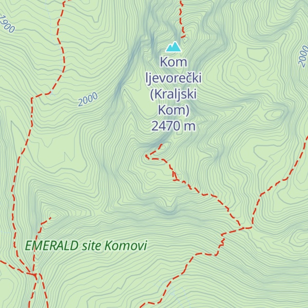 Map of Kom Kučki
