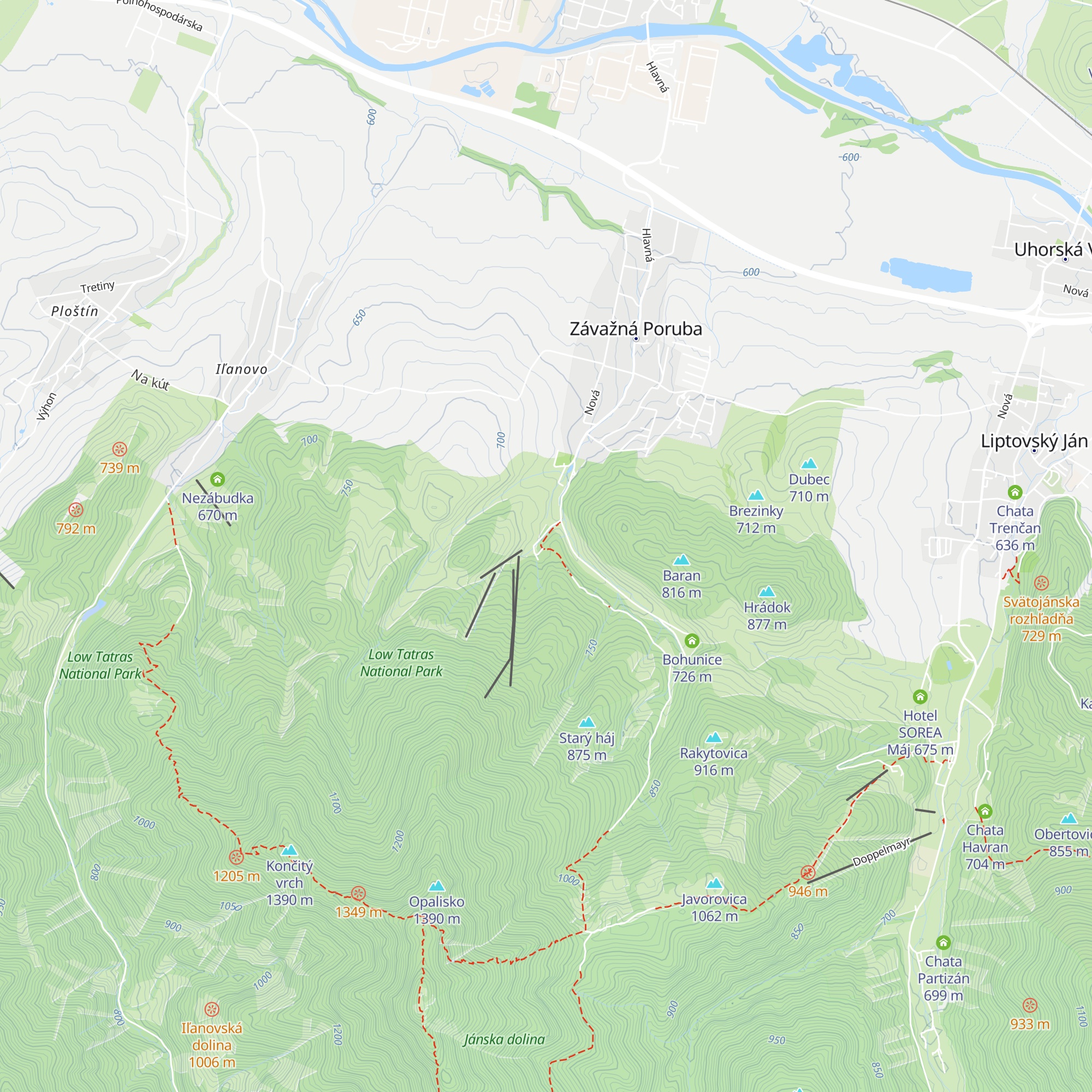 Chata Opalisko map