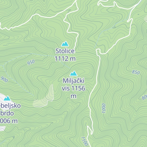 Map of Miljački vis