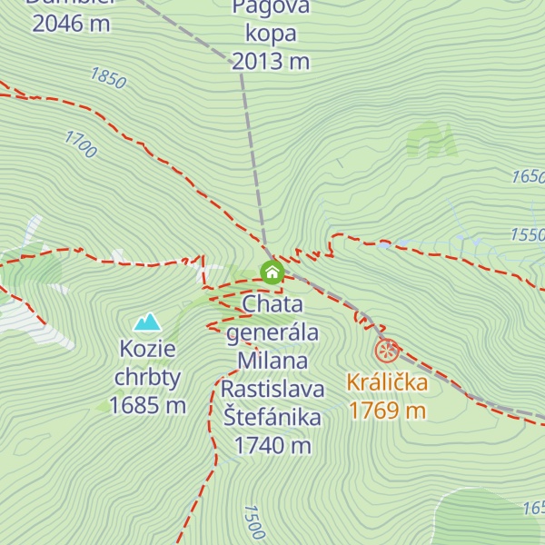 Map of Chata generála Milana Rastislava Štefánika