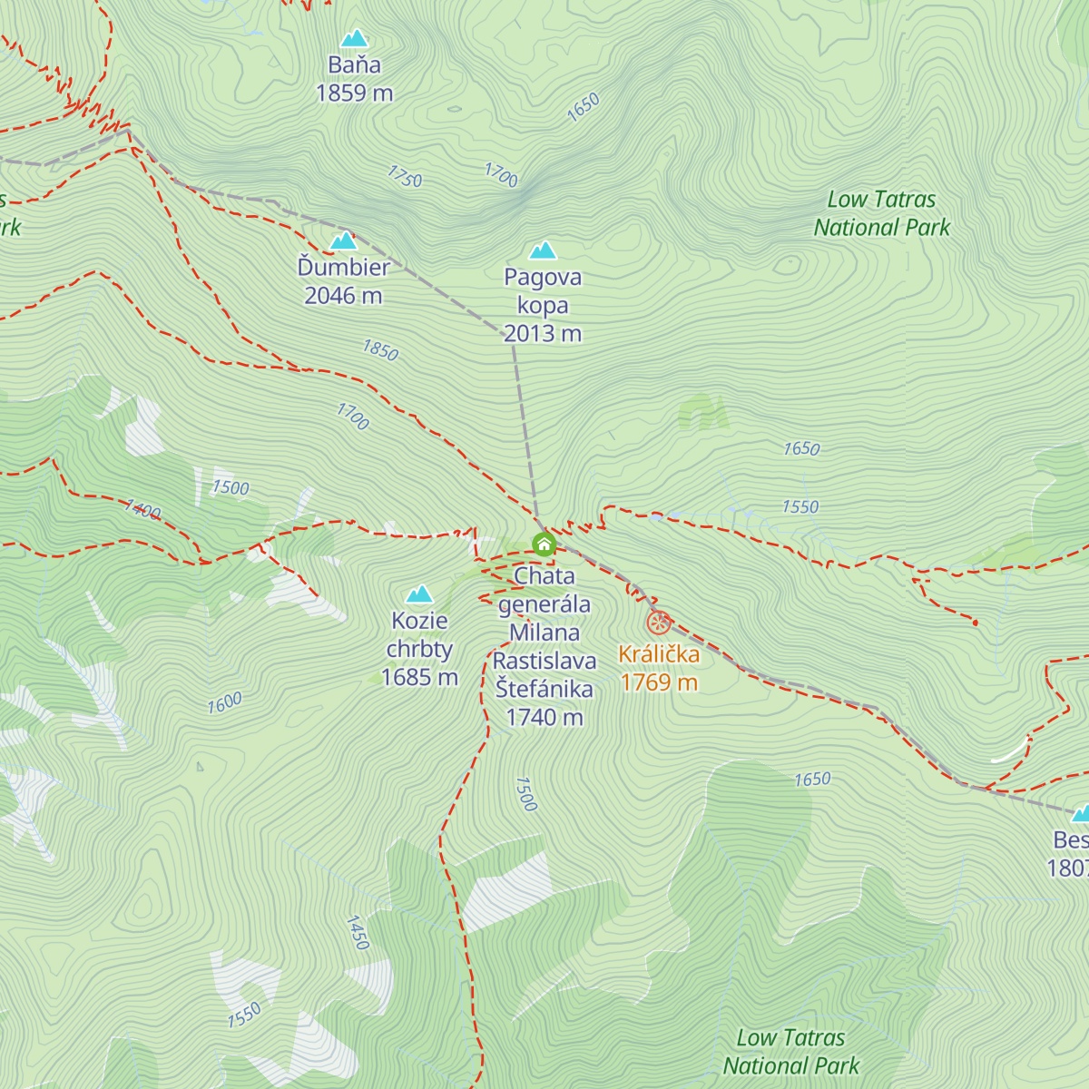 Chata generála Milana Rastislava Štefánika map