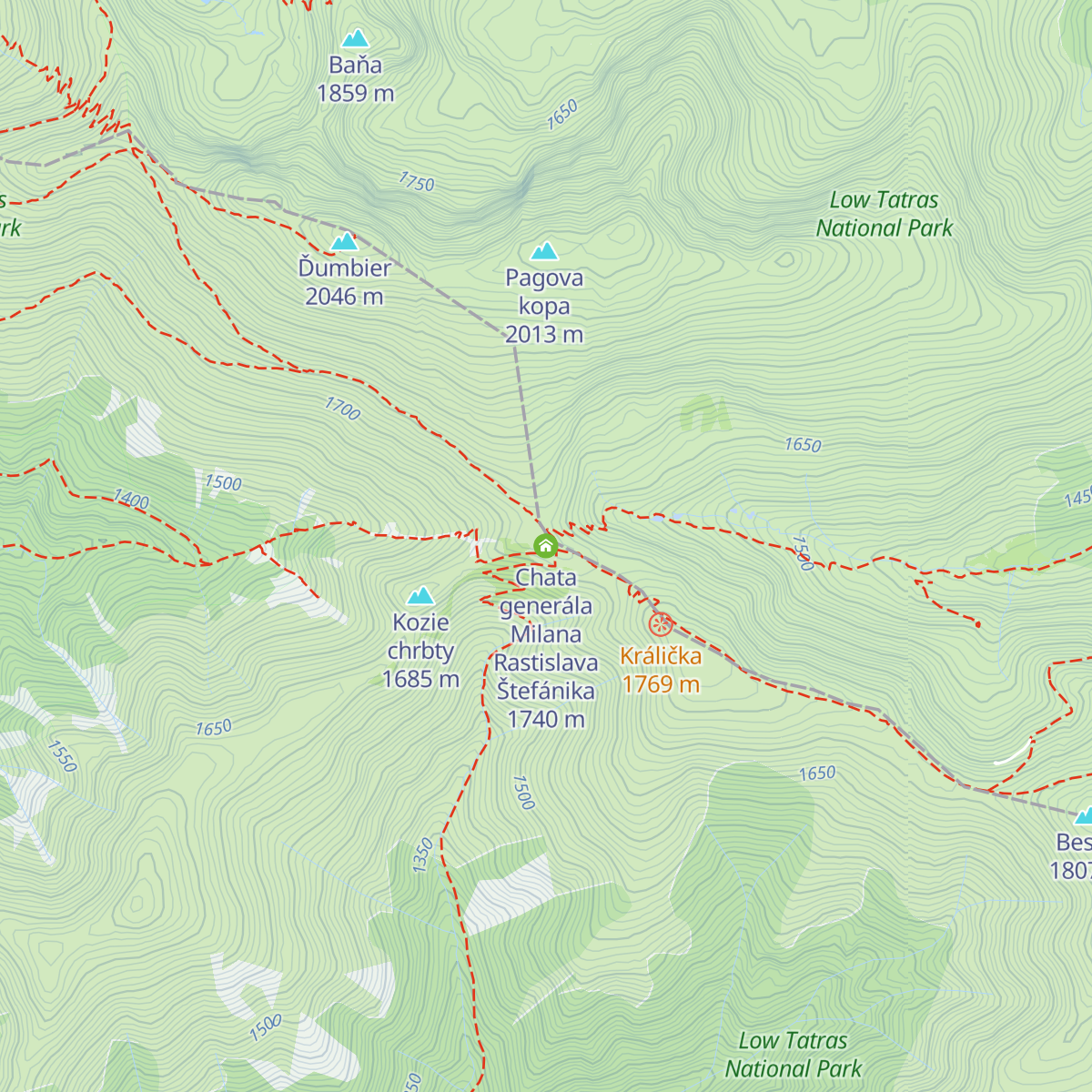 Chata generála Milana Rastislava Štefánika map
