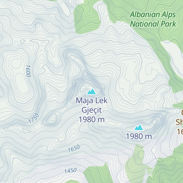 Map of Maja Lek Gjeçit