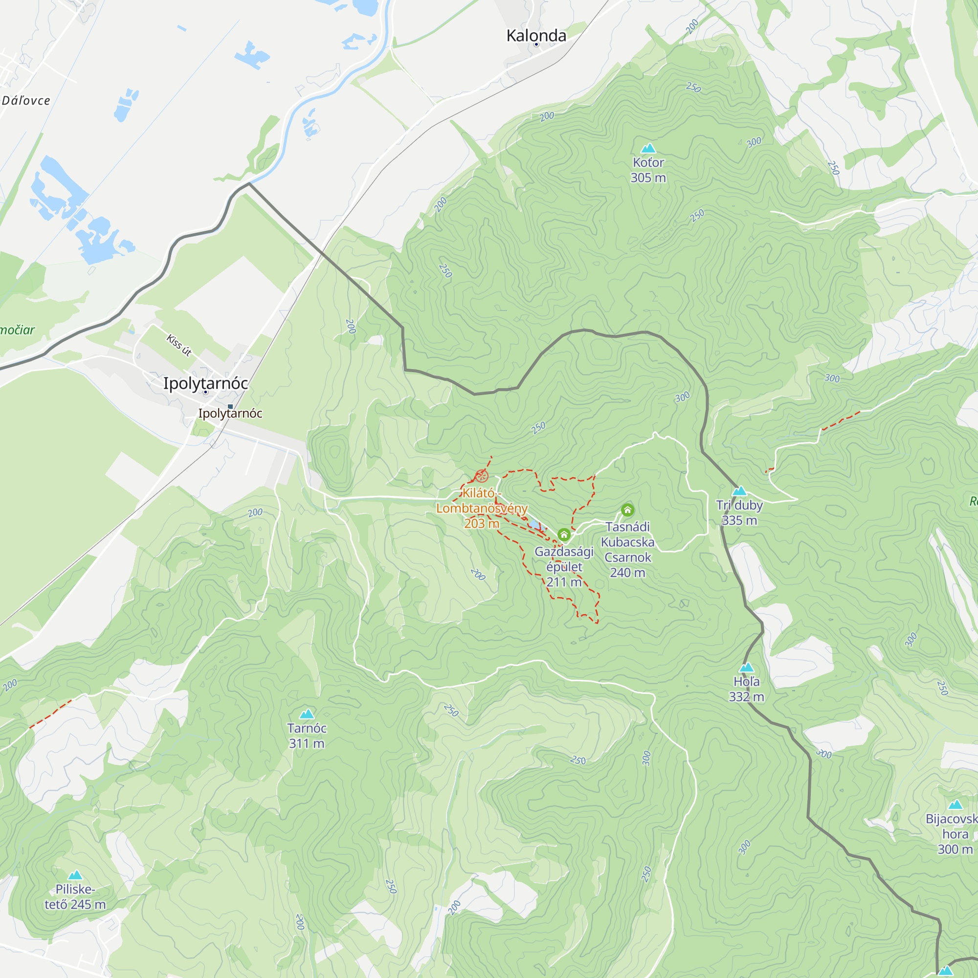 Bükkábrány trees map