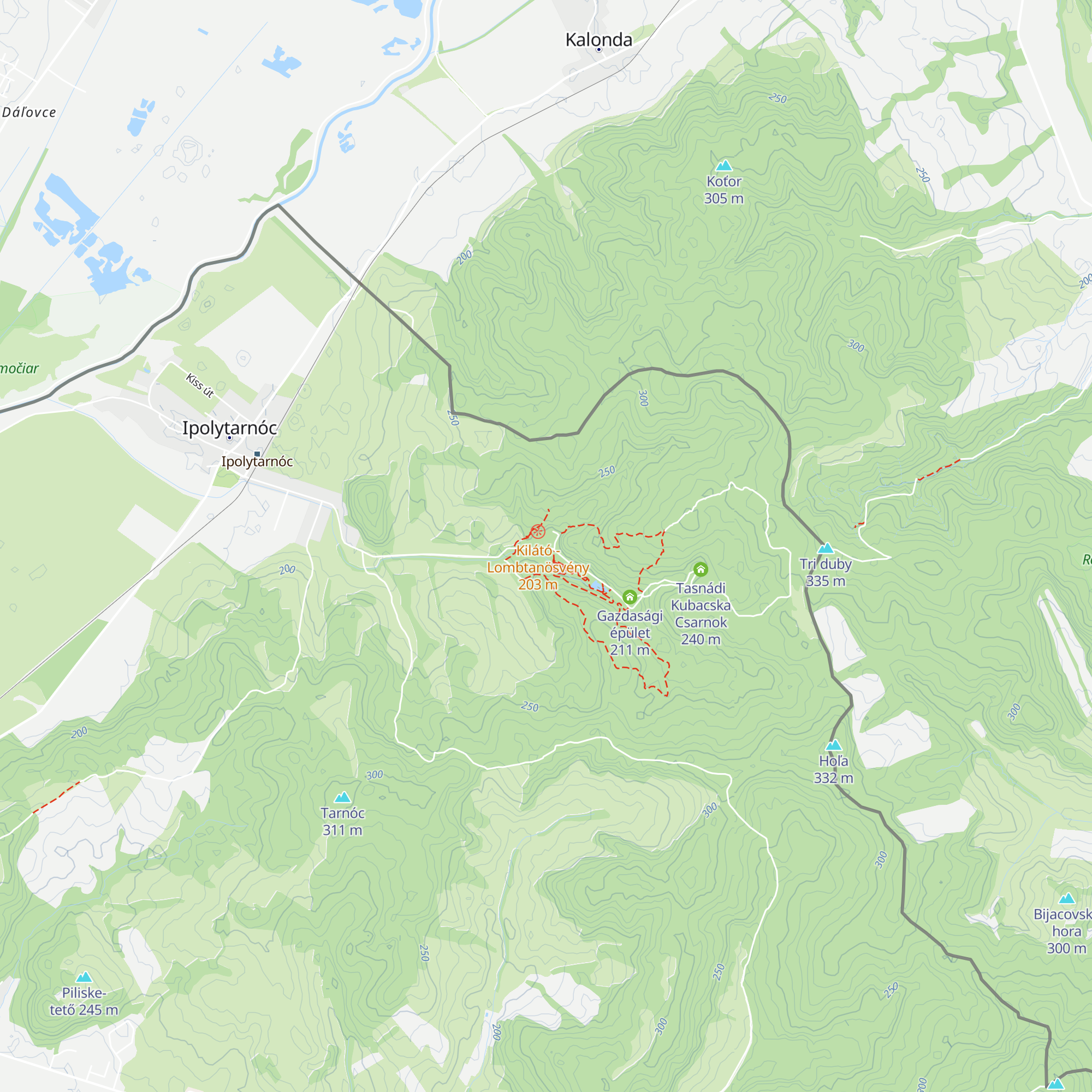 Bükkábrány trees map
