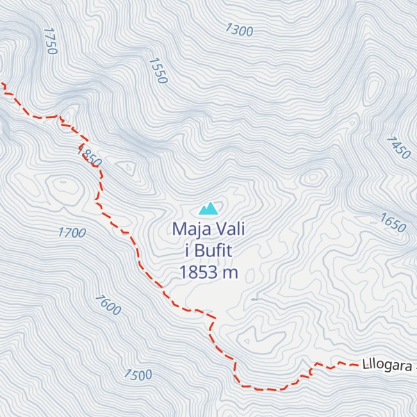 Map of Maja Vali i Bufit