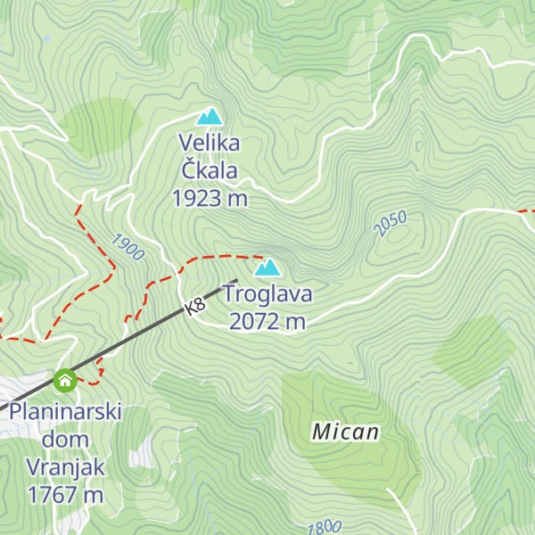 Map of Troglava