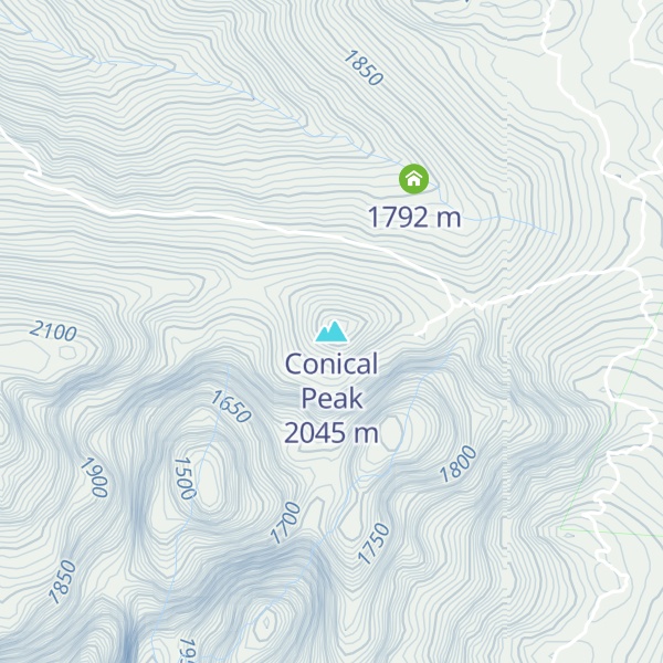Map of Conical Peak