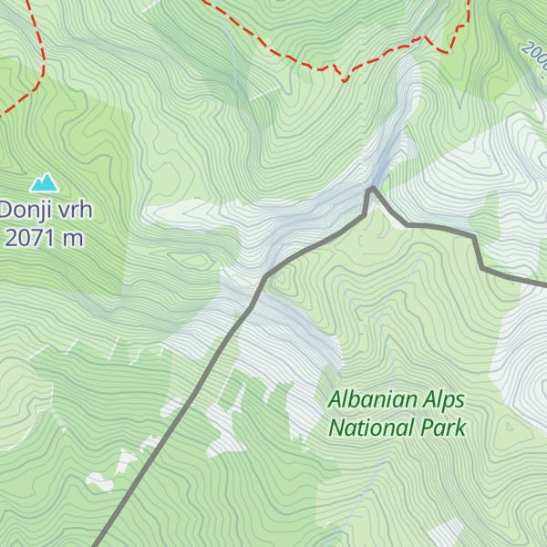 Map of Maja e Zabeljit / Zabel