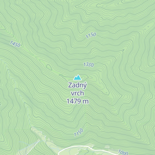 Map of Zadný vrch