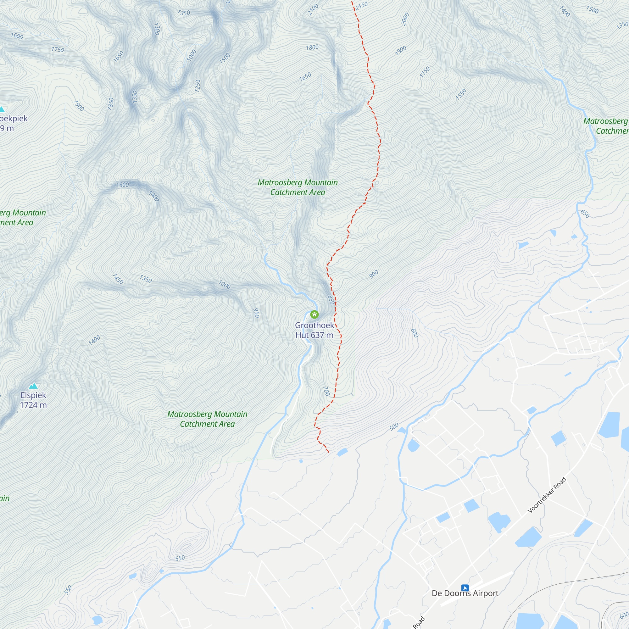 Groothoek Hut map