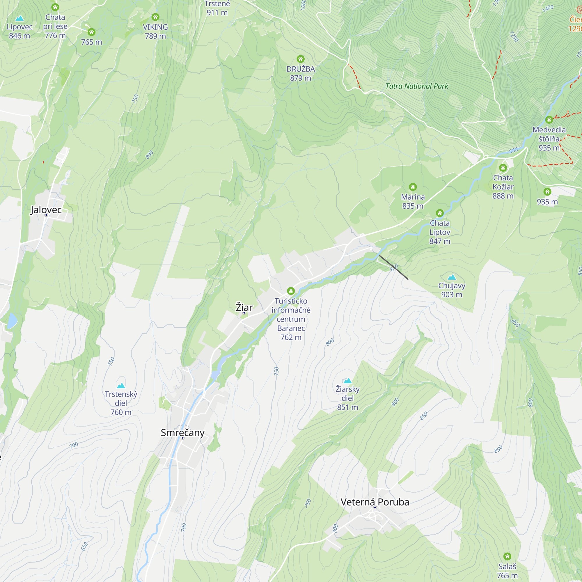 Turisticko informačné centrum Baranec map