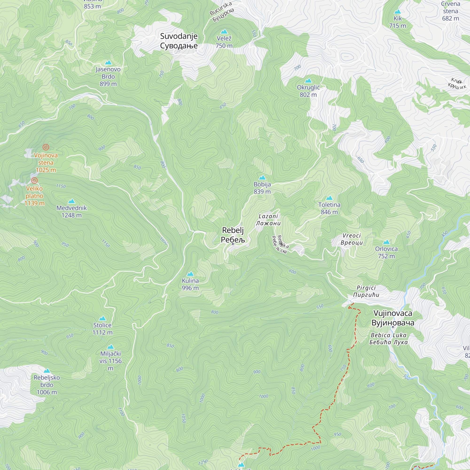 Planinarski dom Krušik map