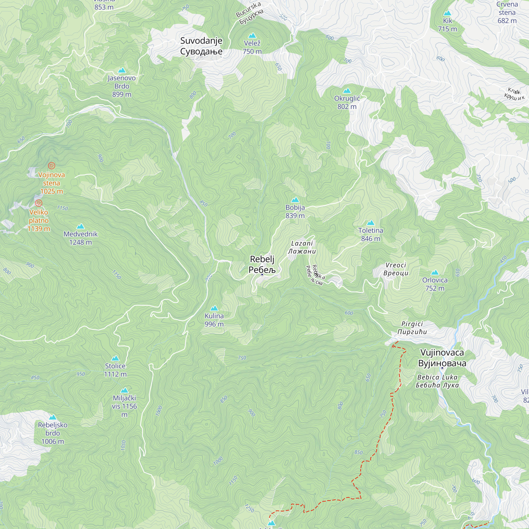 Planinarski dom Krušik map