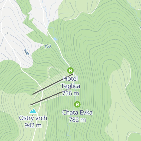 Map of Hotel Teplica
