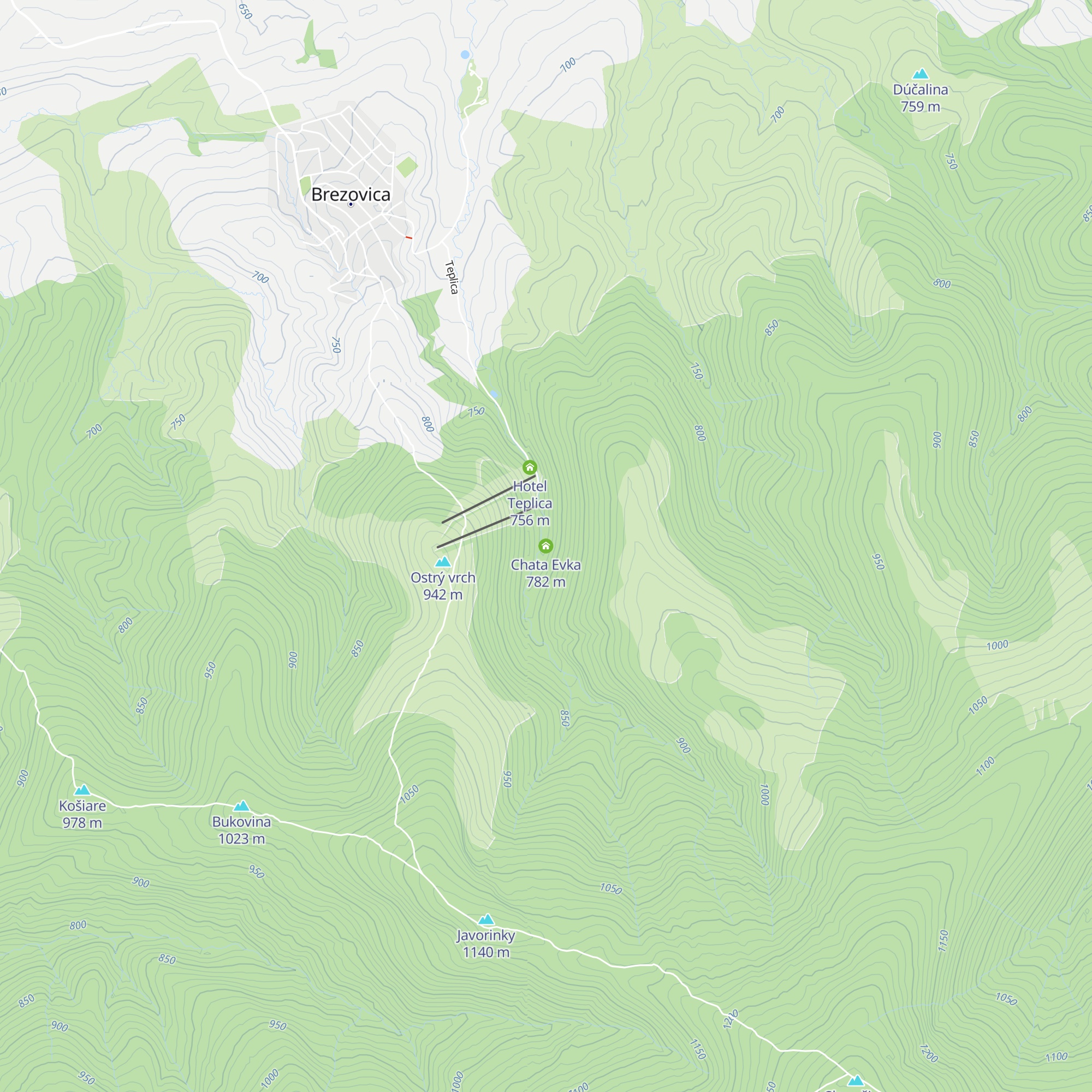 Chata Evka map