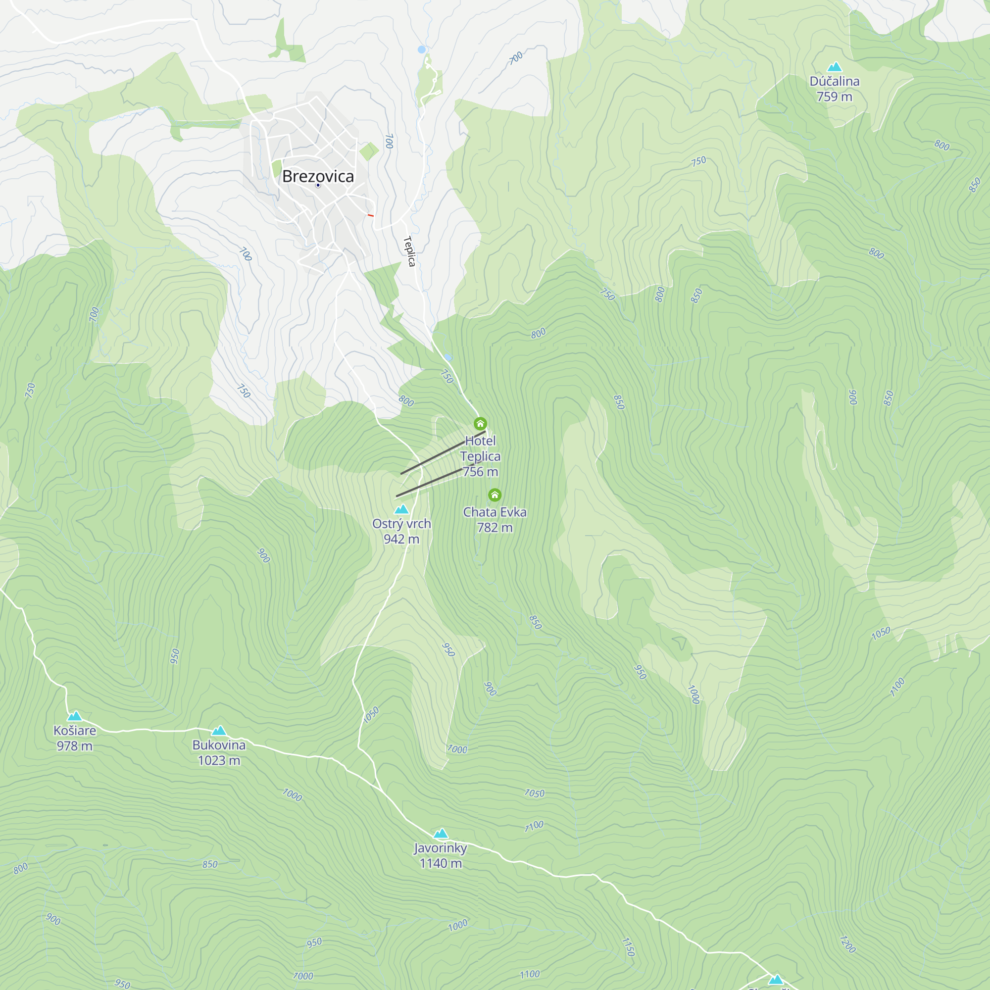 Chata Evka map