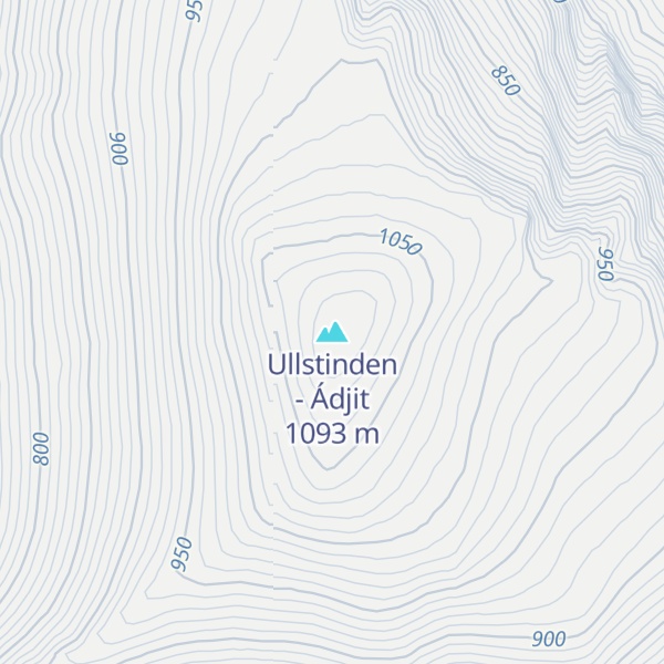Map of Ullstinden - Ádjit