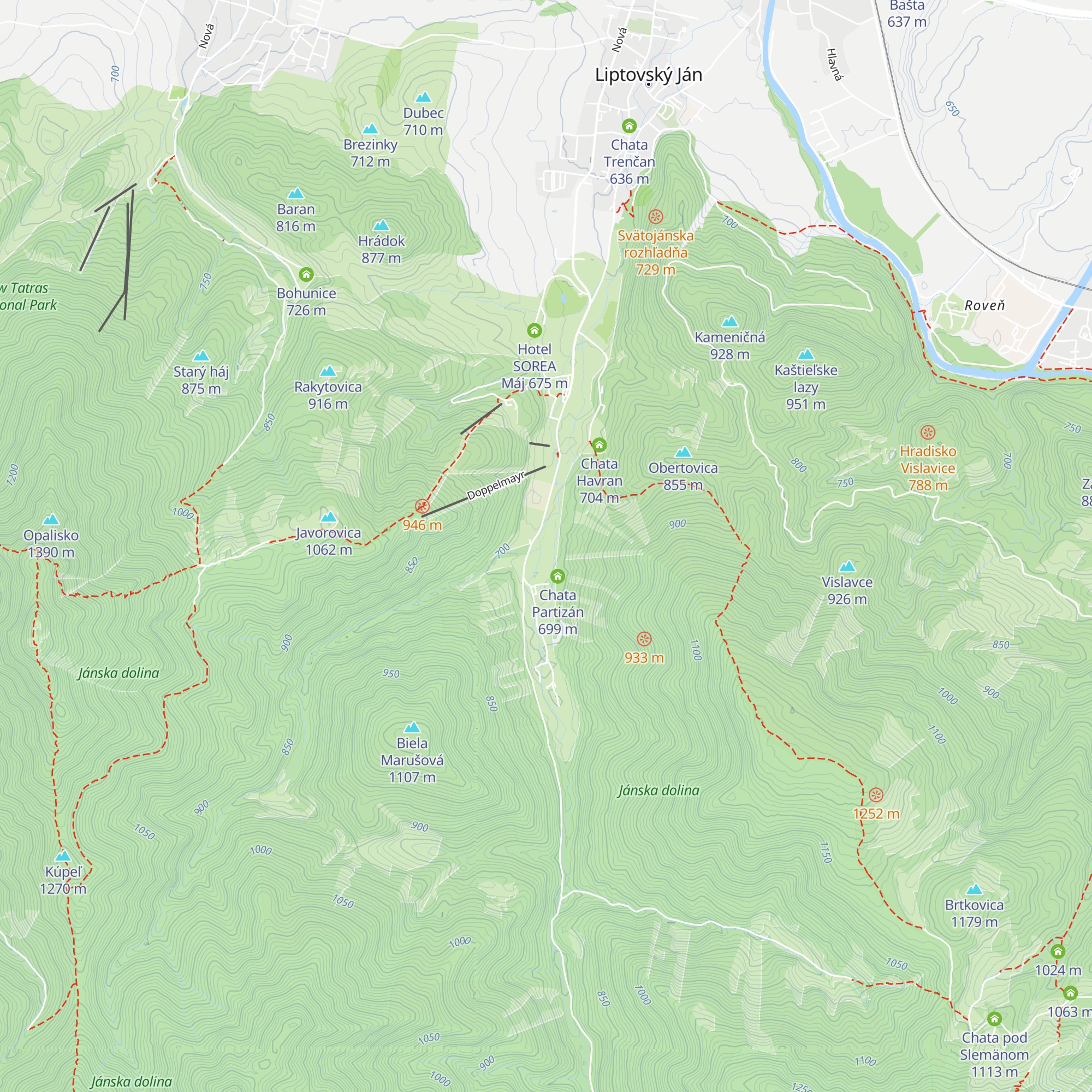 Chata Majka map