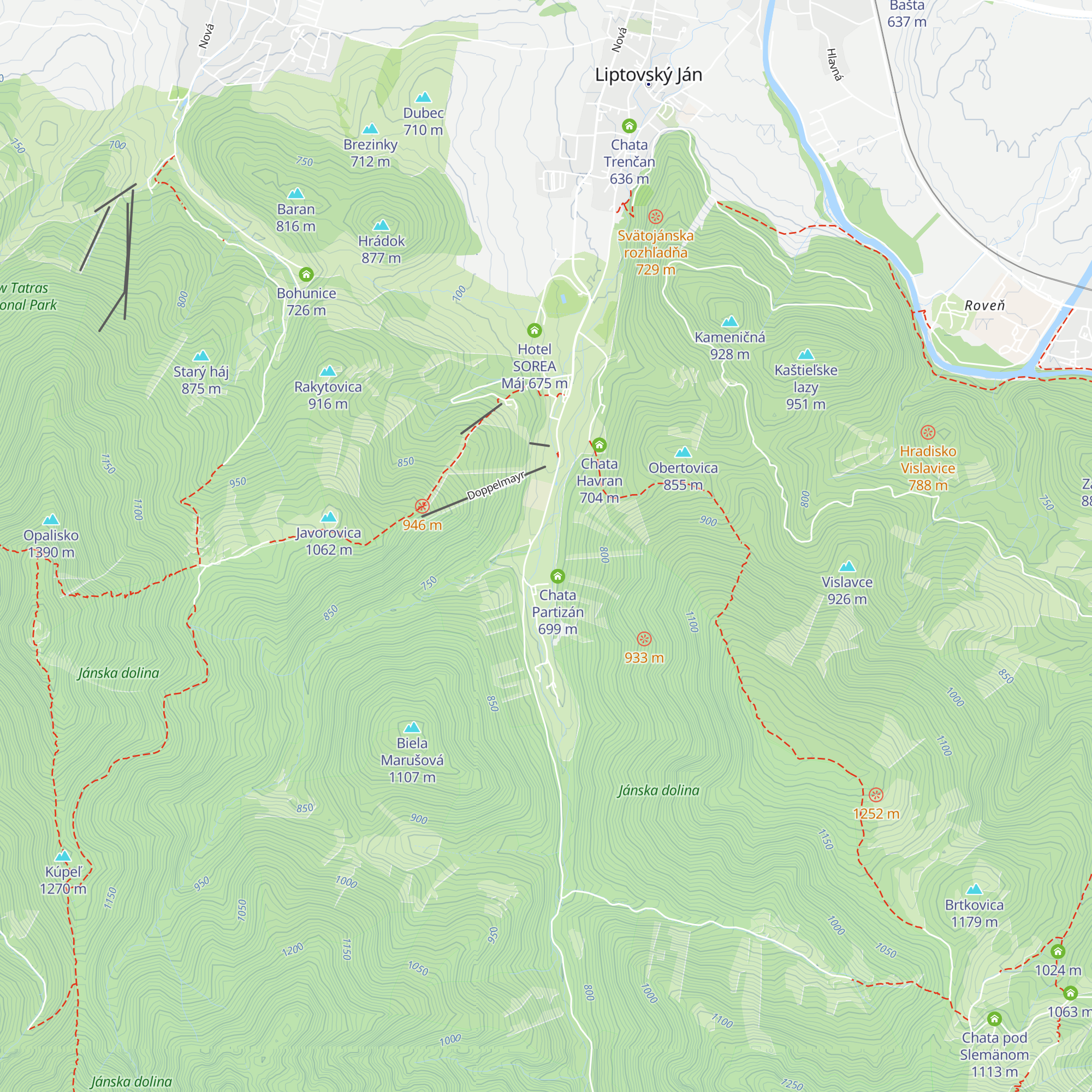 Chata Majka map
