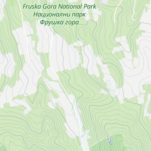 Map of Čerević hunting lodge