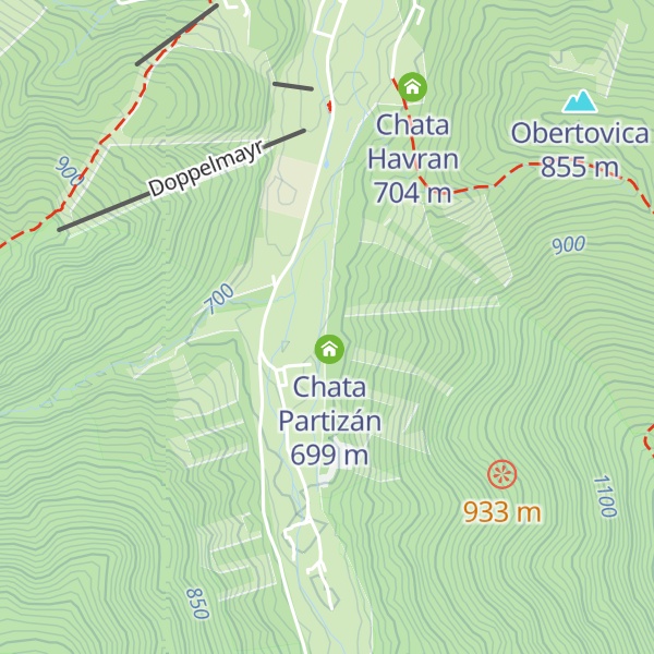 Map of Chata Smrekovica