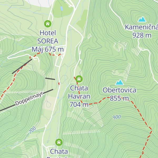 Map of Chata Havran
