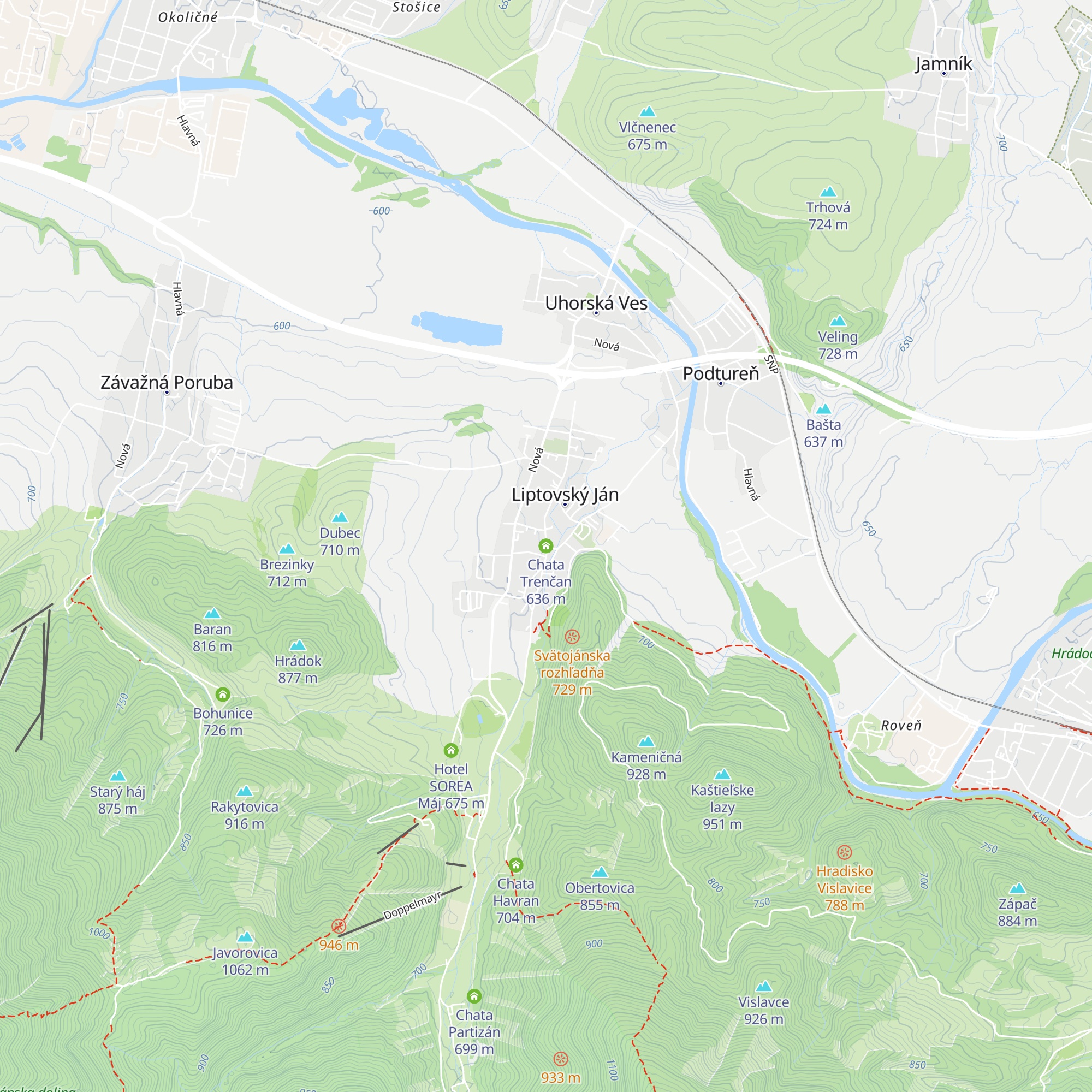 Chata Trenčan map