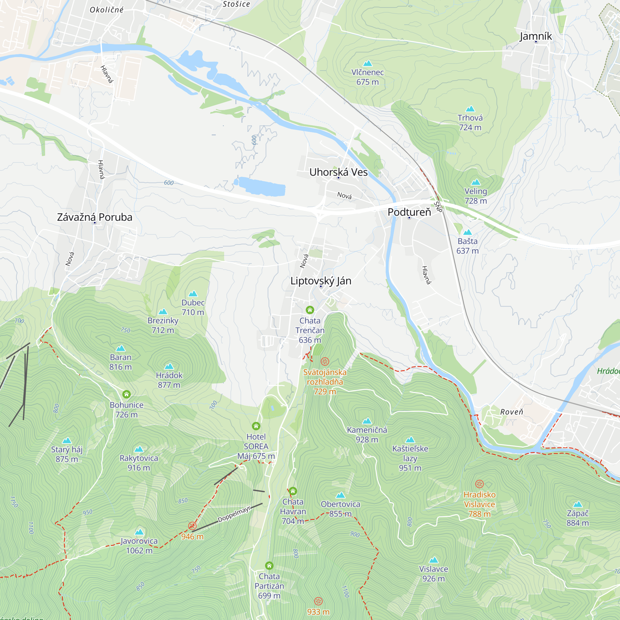 Chata Trenčan map