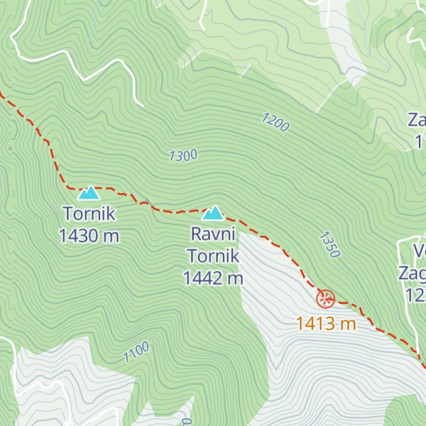 Map of Ravni Tornik
