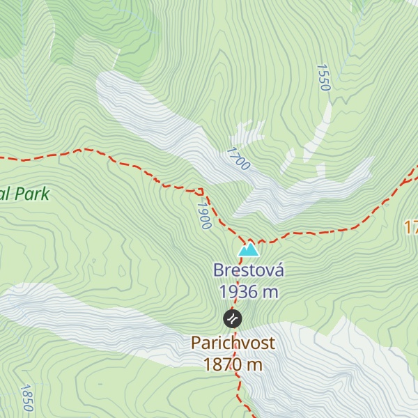 Map of Malá Brestová