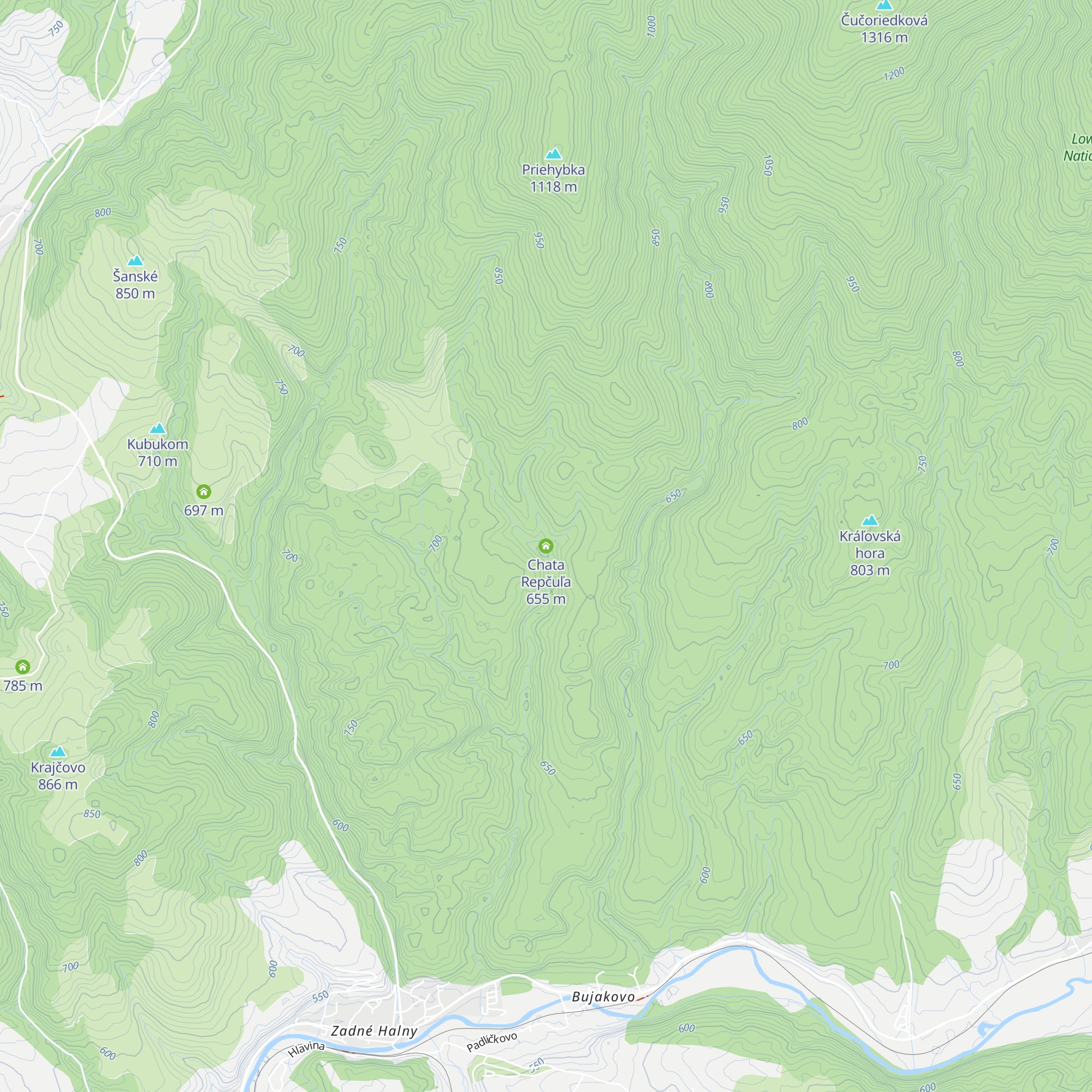 Chata Repčuľa map