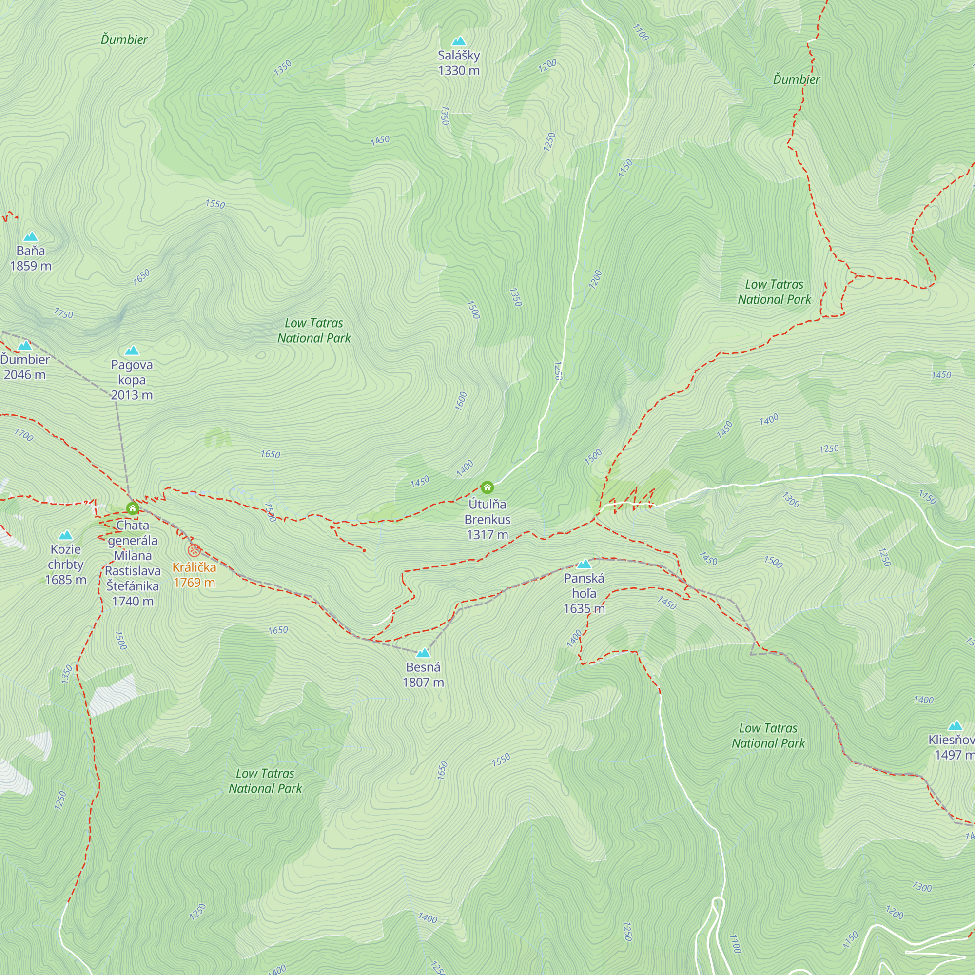Útulňa Brenkus map