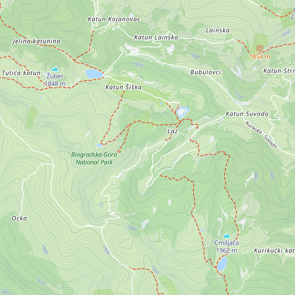 Katun Reljina Mountain Retreat map