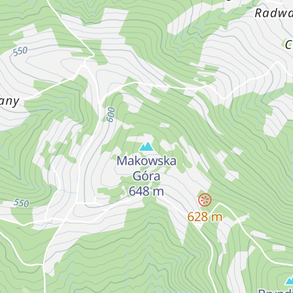 Map of Makowska Góra