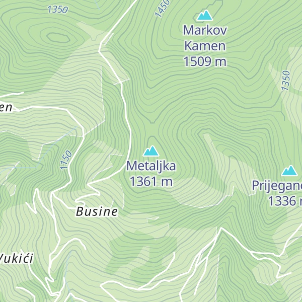 Map of Metaljka