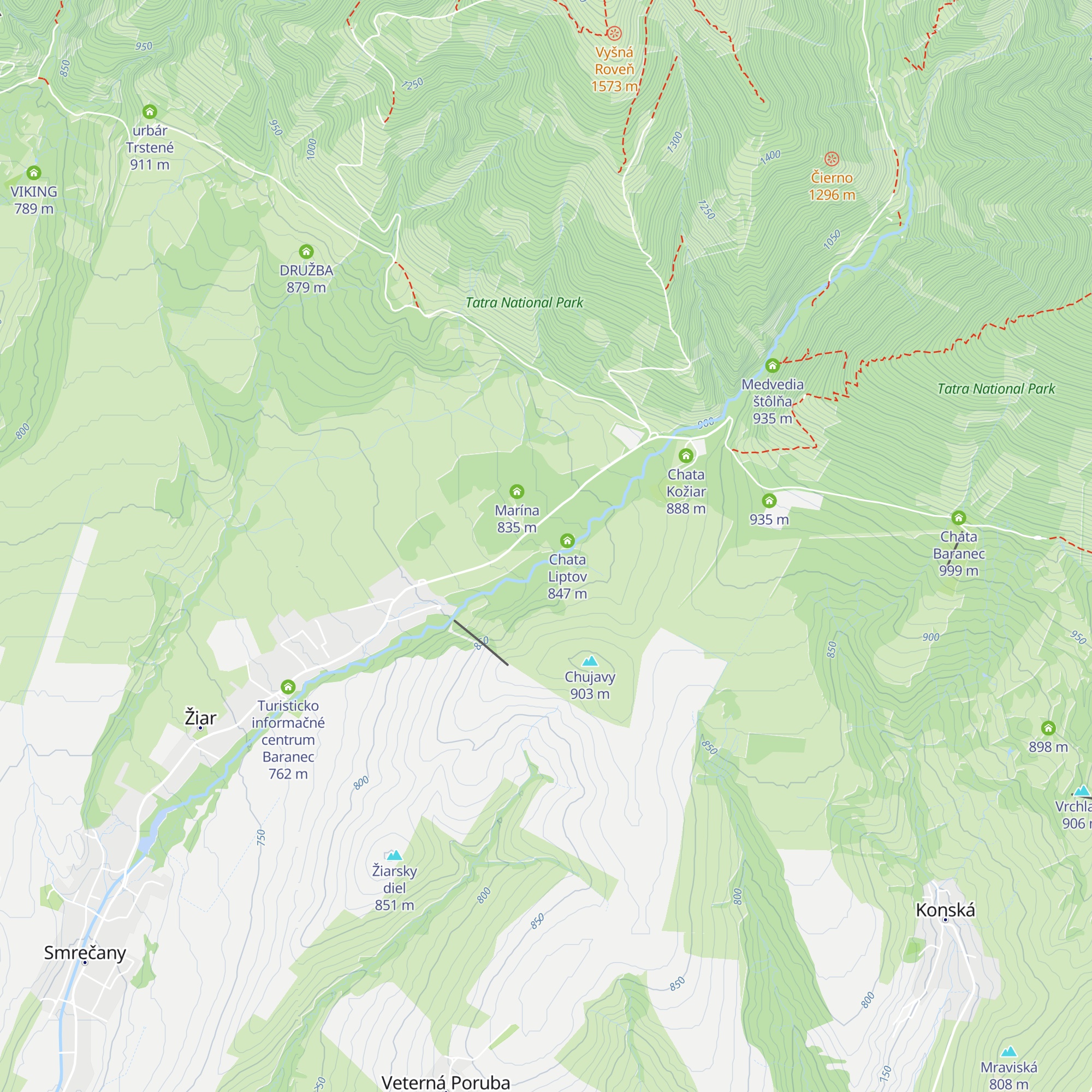 Chata Žiaranka map