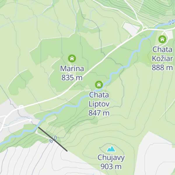 Map of Chata Žiaranka