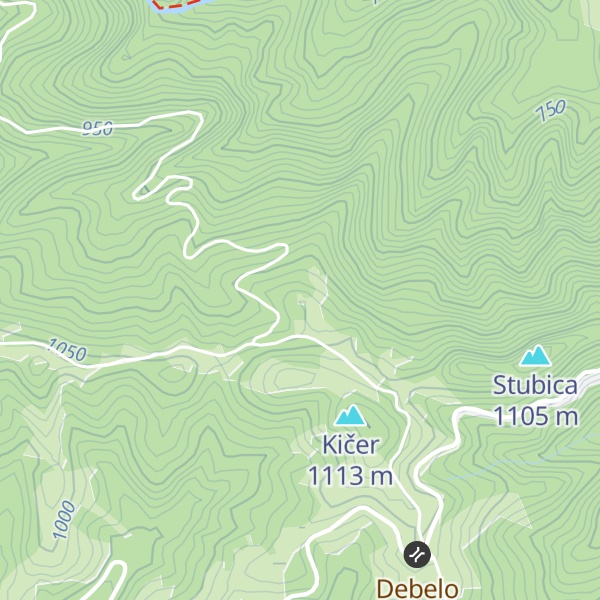 Map of Planinarski dom „Debelo brdo”