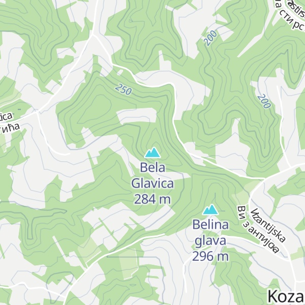 Map of Bela Glavica