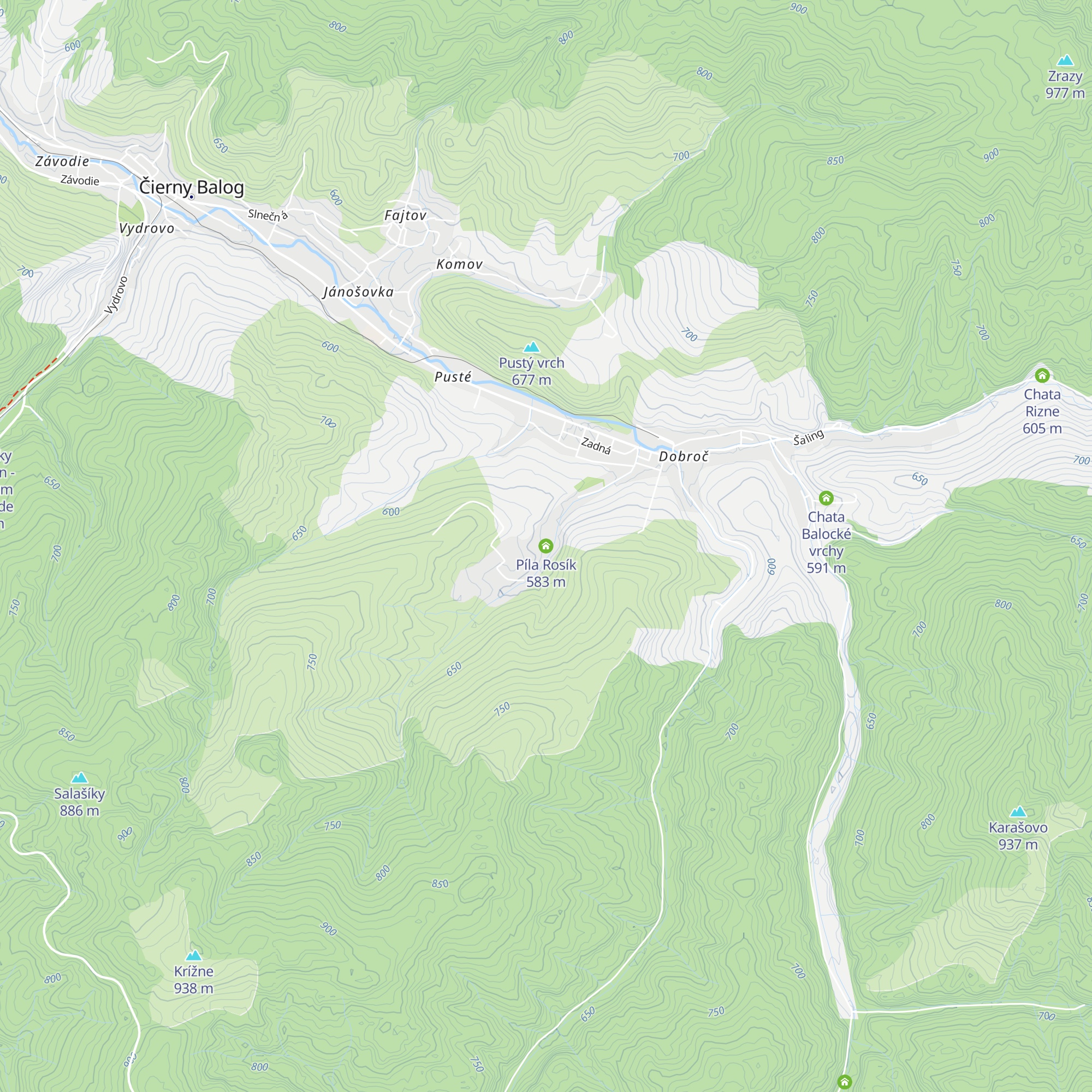 Píla Rosík map