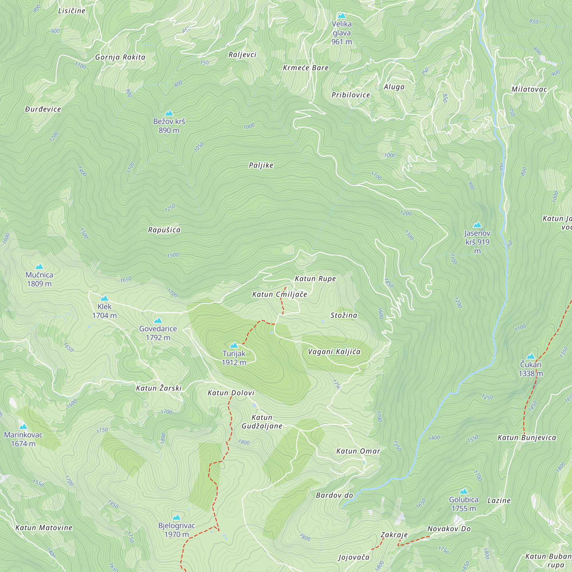 Planinarski dom Cmiljača map