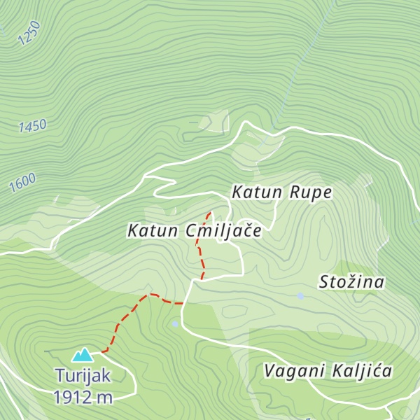 Map of Planinarski dom Cmiljača